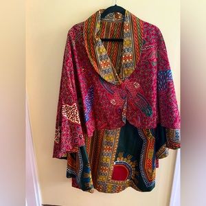 Genuine Ankara fabric poncho